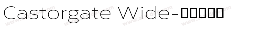 Castorgate Wide字体转换